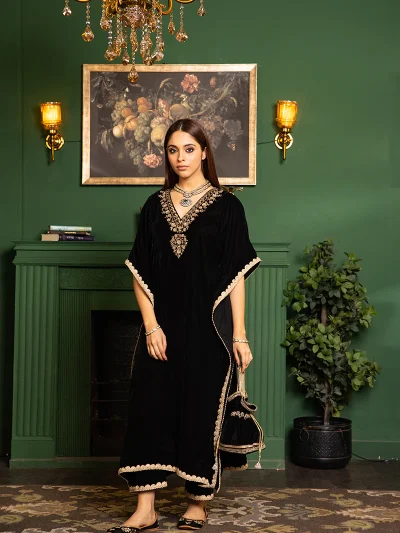 Black Velvety Kaftaan
