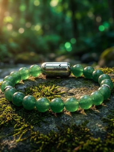 Aventurine Single Crystal Bracelet | Silver MagSnap Amulet | Luck, Opportunity & Heart-Centred Abundance