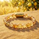 Citrine Single Crystal Bracelet | Gold MagSnap Amulet | Joy, Manifestation & The Merchant's Stone