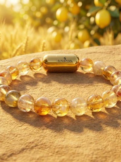 Citrine Single Crystal Bracelet | Gold MagSnap Amulet | Joy, Manifestation & The Merchant's Stone