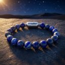 Lapis Lazuli Crystal Bracelet | Silver MagSnap Amulet | Ancient Wisdom, Truth & Master Number 11