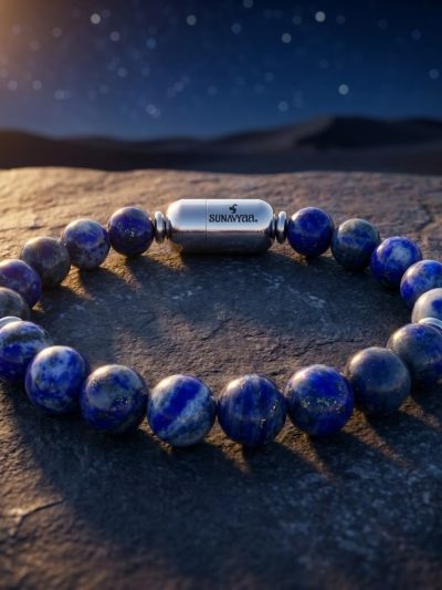 Lapis Lazuli Crystal Bracelet | Silver MagSnap Amulet | Ancient Wisdom, Truth & Master Number 11