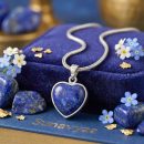 Lapis Lazuli Heart Pendant in Sterling Silver – Wisdom & Truth Crystal Necklace