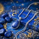 Lapis Lazuli Oval Pendant in Stainless Steel – Wisdom & Truth Crystal Necklace