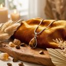 Tiger Eye Oval Pendant in Sterling Silver – Confidence & Strength Crystal Necklace