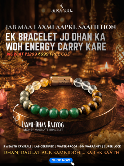 Money magnet bracelet with citrine, pyrite, green jade, tiger's eye and clear quartz beads