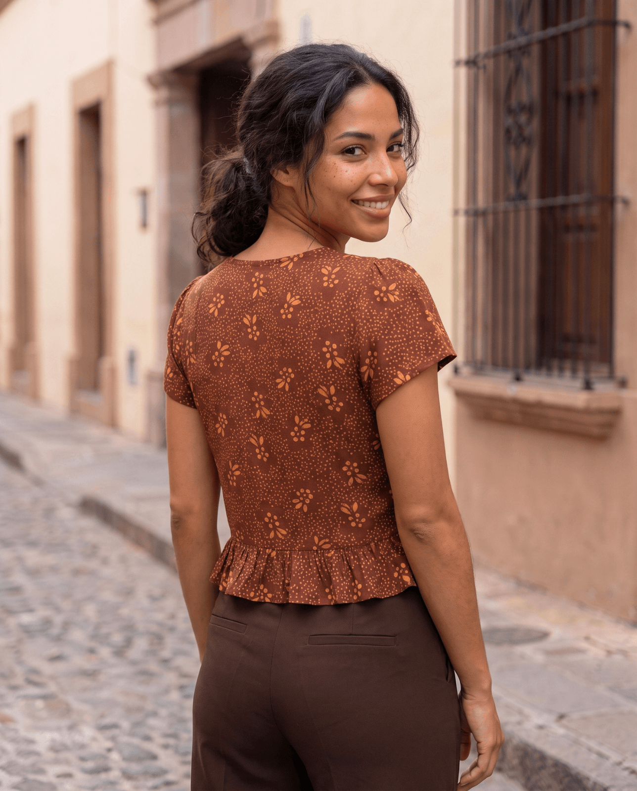 Ketu Planet Shadow Mastery Top | Ketu Graha Top | Brown Terracotta Planetary Tee - Image 3