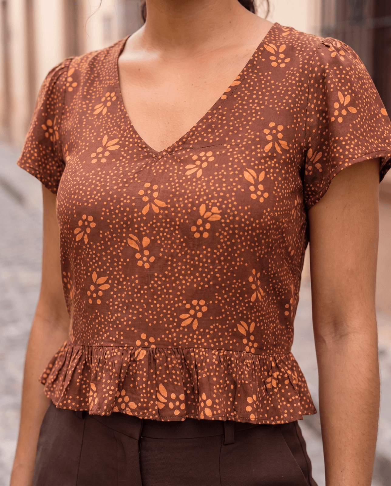 Ketu Planet Shadow Mastery Top | Ketu Graha Top | Brown Terracotta Planetary Tee - Image 4