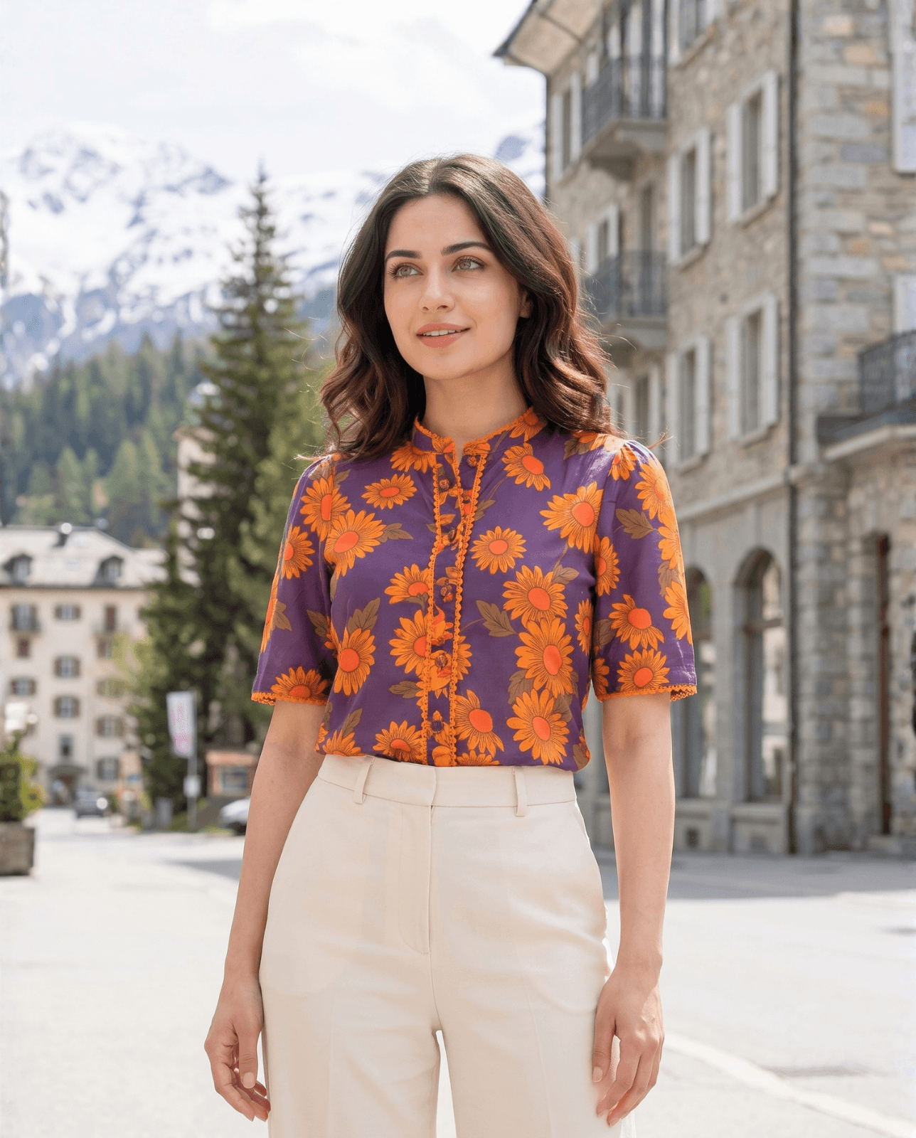 Mars Planet Power Top | Mangal Graha Top | Purple Orange Planetary Tee