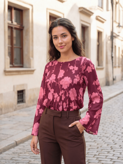 Venus Planet Beauty Top | Shukra Graha Top | Burgundy Pink Planetary Tee